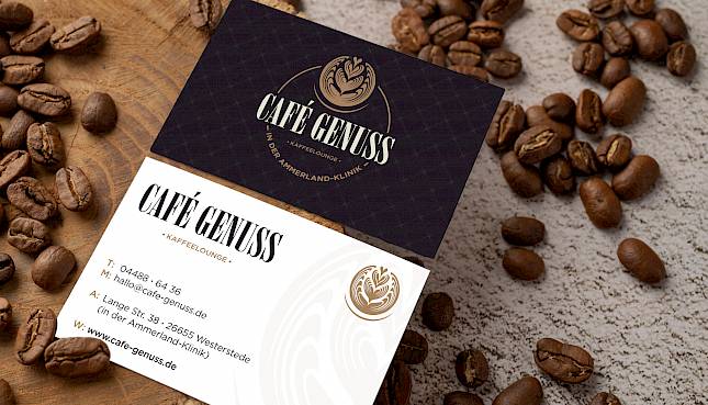 Referenz Café Genuss, Visitenkarten