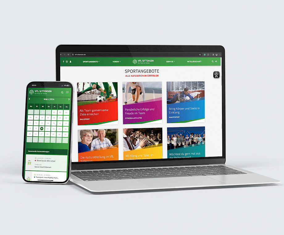 Referenz VfL Sittensen, Webentwicklung, Branding